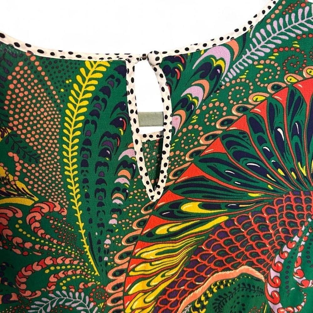 ✨Anthropologie Maeve Janis Dress | Green Paisley +Polka Dot Print | UK 8 / US 4✨ - Picture 6 of 10